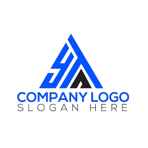 Design de logotipo de letra yta perfeito