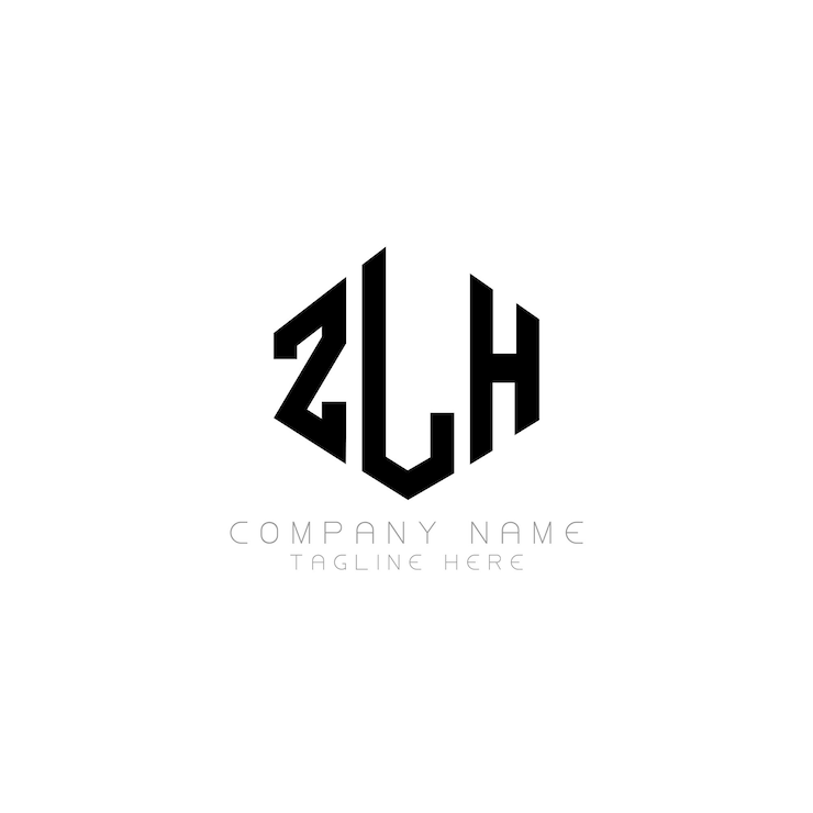 Vetor design de logotipo de letra zlh com forma de polígono zlh polígono e forma de cubo design de logotipo zlh hexágono modelo de logotipo vetorial cores brancas e pretas zlh monograma logotipo de negócios e imóveis