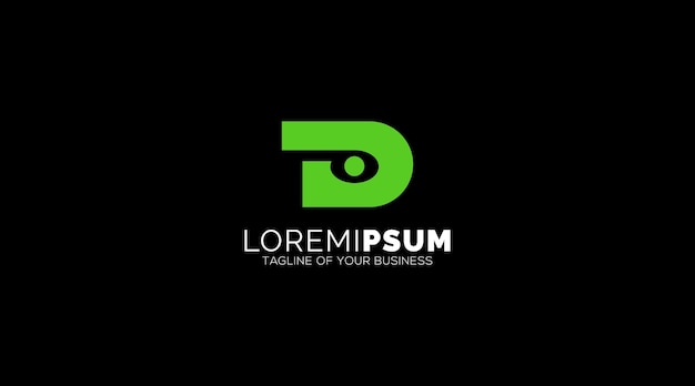 Design de logotipo de letras D Vetor abstrato de monograma