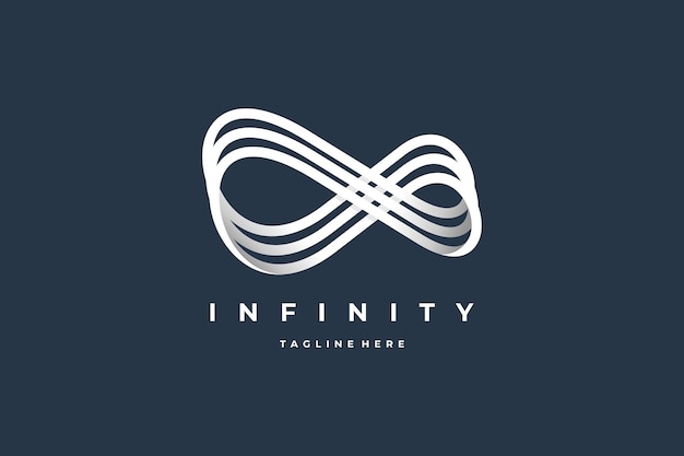 Design de logotipo de linha infinita