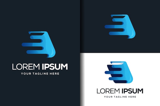 Design de logotipo de livro moderno