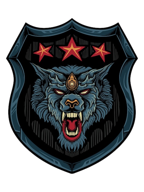 Design de logotipo de lobo