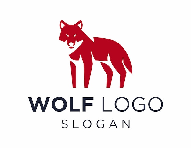 Vetor design de logotipo de lobo