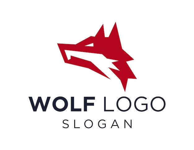 Vetor design de logotipo de lobo