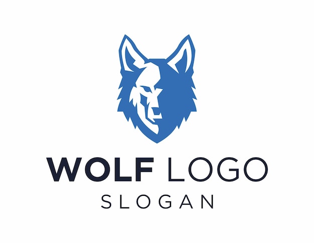 Vetor design de logotipo de lobo