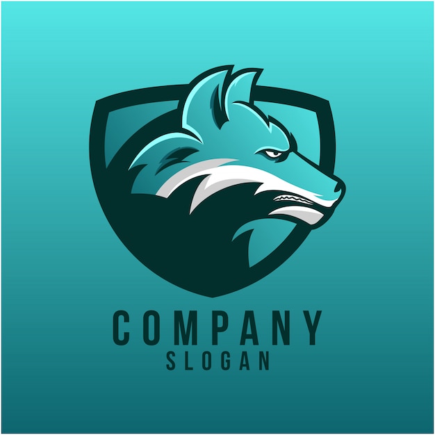 Design de logotipo de lobo