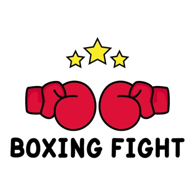 Design de logotipo de luta de boxe moderno modelo de logotipo moderno para boxe