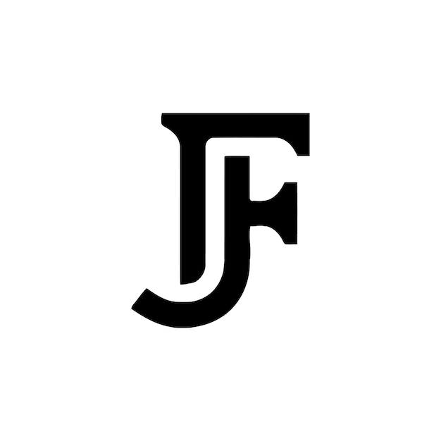 Vetor design de logotipo de luxo fj