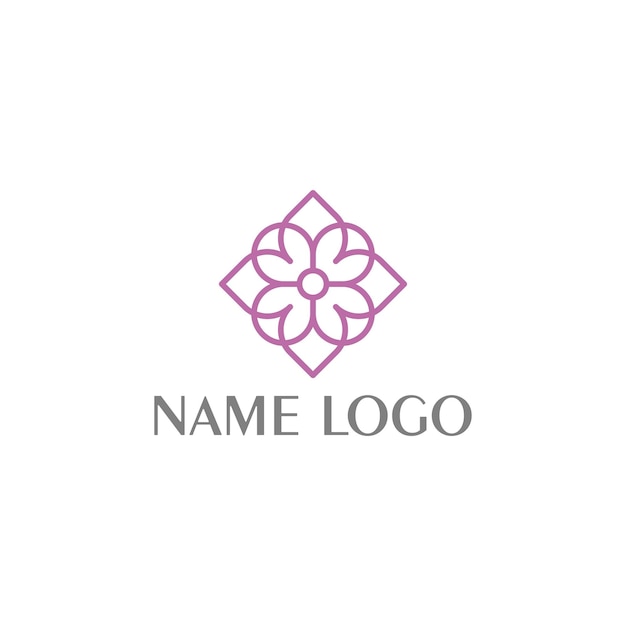 Design de logotipo de luxo mandala artística com logotipo de design de ornamento de flores