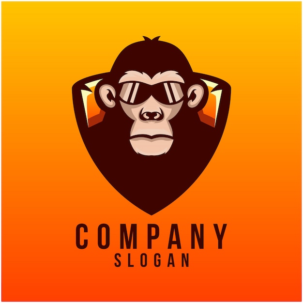 Design de logotipo de macaco