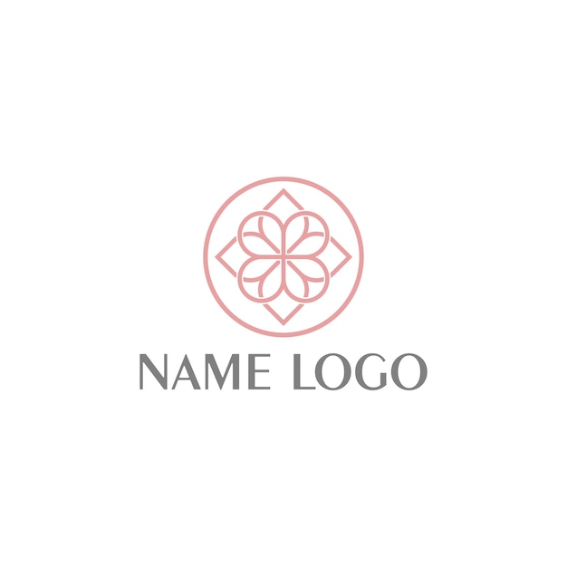 Design de logotipo de mandala artística com logotipo de design de ornamento de flores