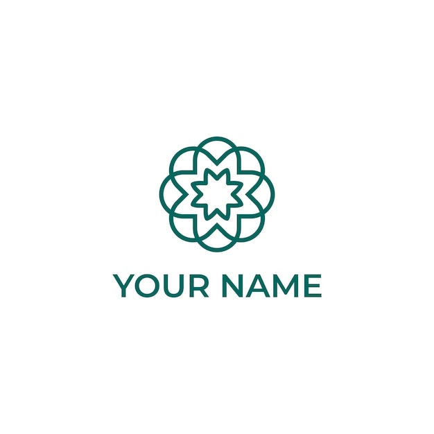 Design de logotipo de mandala geométrica