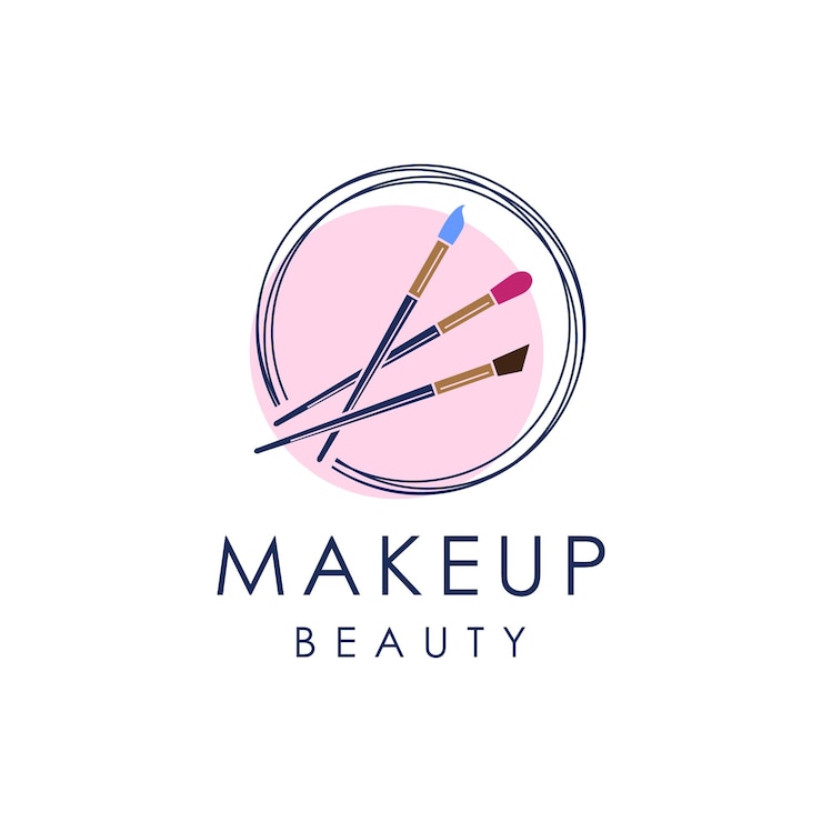 Design de logotipo de maquiagem com ideia de estilo único e moderno