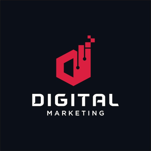 Design de logotipo de marketing digital