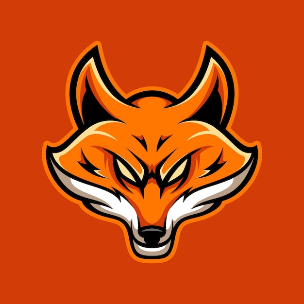 Vetor design de logotipo de mascote de esports bad fox