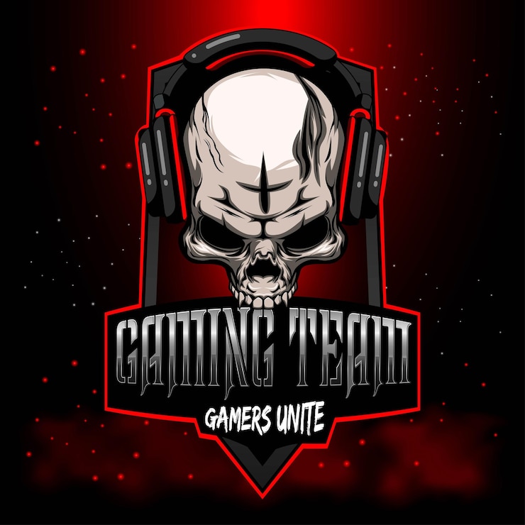 Vetor design de logotipo de mascote de jogos esport de cabeça de caveira