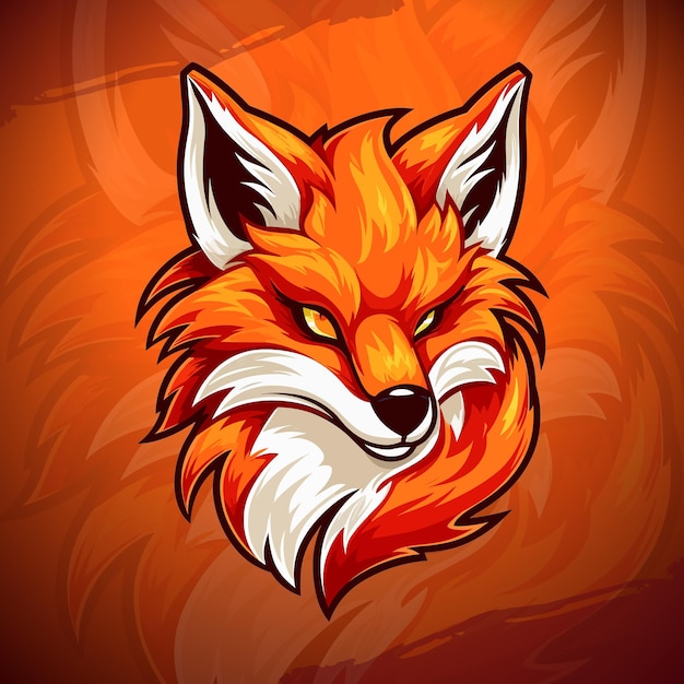 Vetor design de logotipo de mascote de raposa de fogo moderno vetor esporte equipe emblema e ilustração de impressão de camiseta