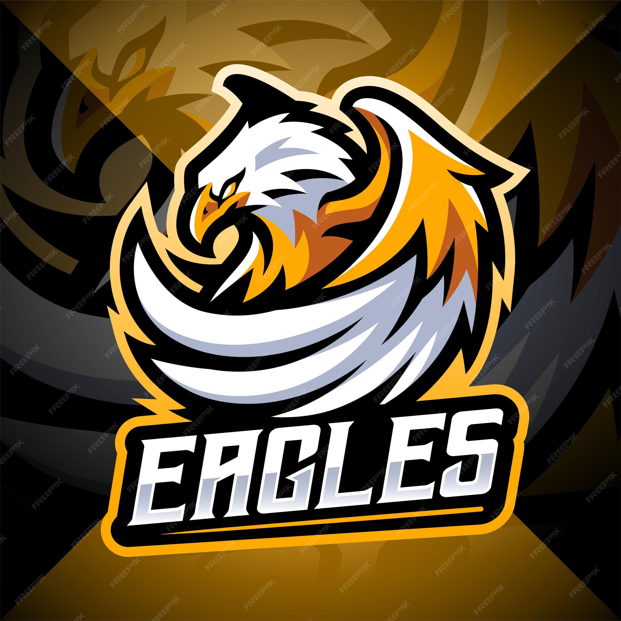 Design de logotipo de mascote eagles esport