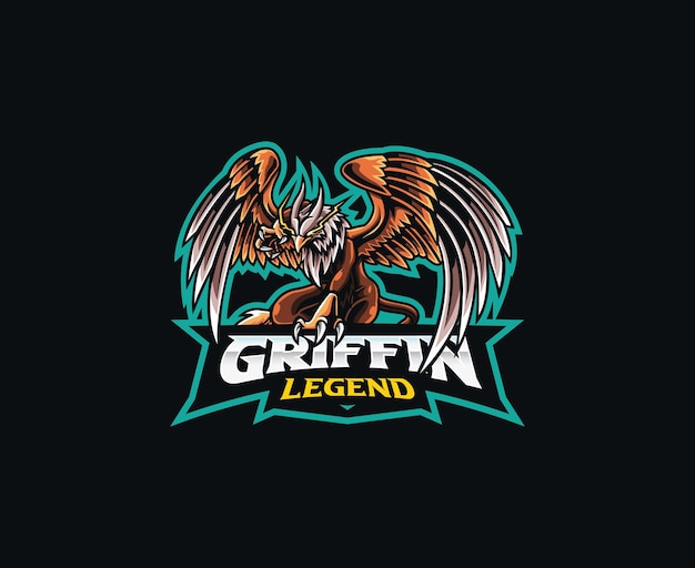 Design de logotipo de mascote griffin