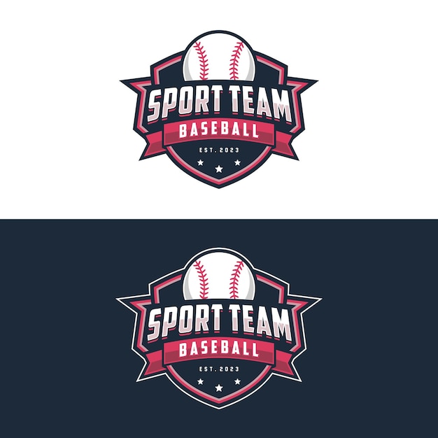 Design de logotipo de modelo de beisebol para clube de beisebol