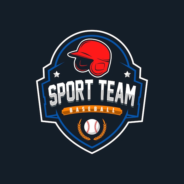 Design de logotipo de modelo de beisebol profissional moderno para clube de beisebol