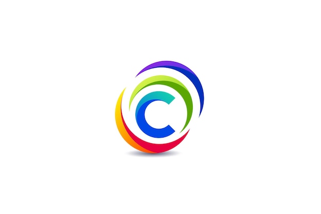 design de logotipo de modelo vetorial c