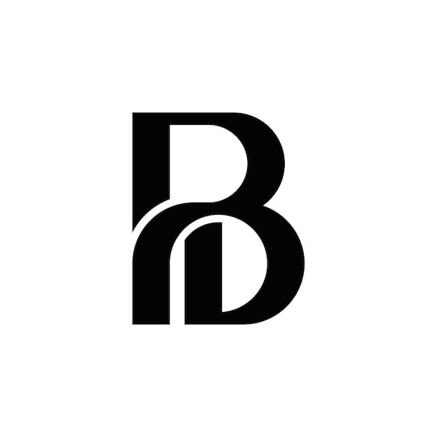 Vetor design de logotipo de monograma de iniciais b ou bd abstrato, ícone para negócios, modelo, simples, elegante