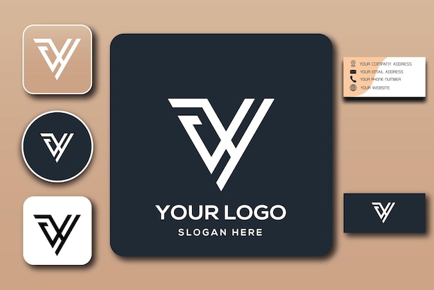 design de logotipo de monograma yh