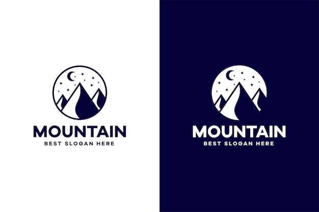 Design de logotipo de montanha