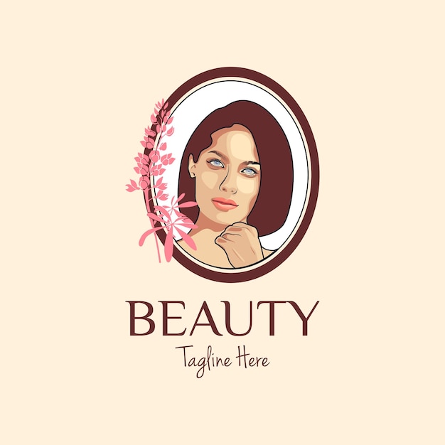 Design de logotipo de mulher bonita