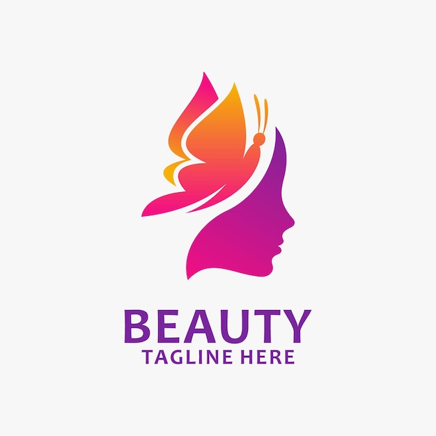 Design de logotipo de mulher de beleza