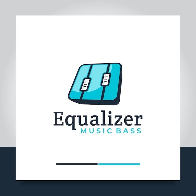 Design de logotipo de música do equalizador da caixa