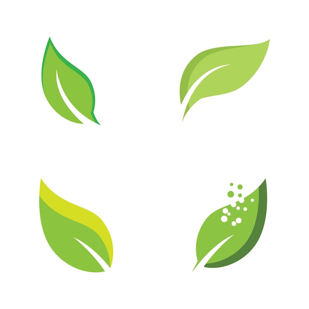 Design de logotipo de natureza de ilustração de folha verde