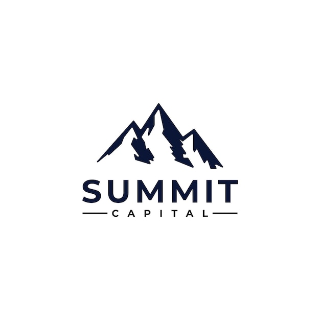 Design de logotipo de negócios de capital de risco summit iceberg