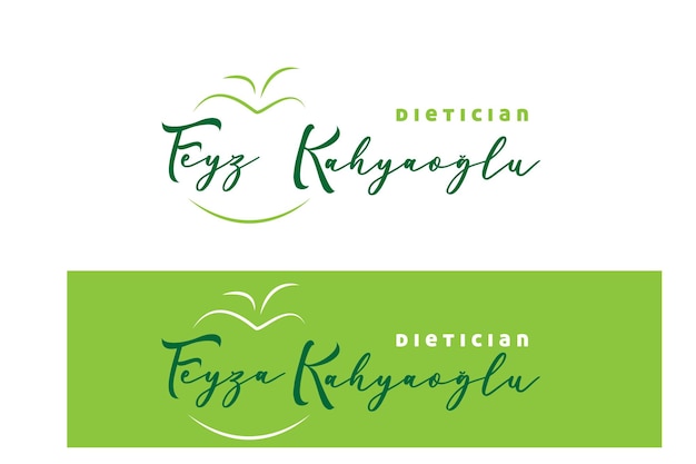 Design de logotipo de negócios verdes médicos de saúde nutricionista