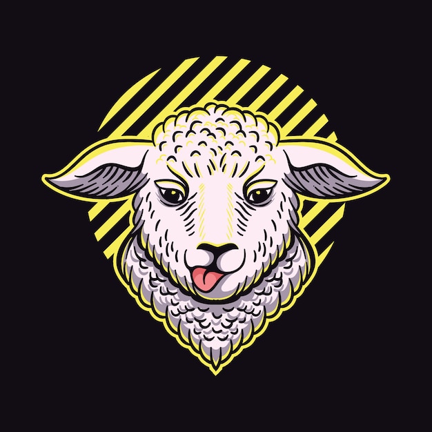 Design de logotipo de ovelhas