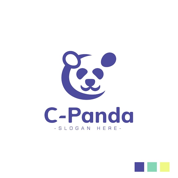 Design de logotipo de panda