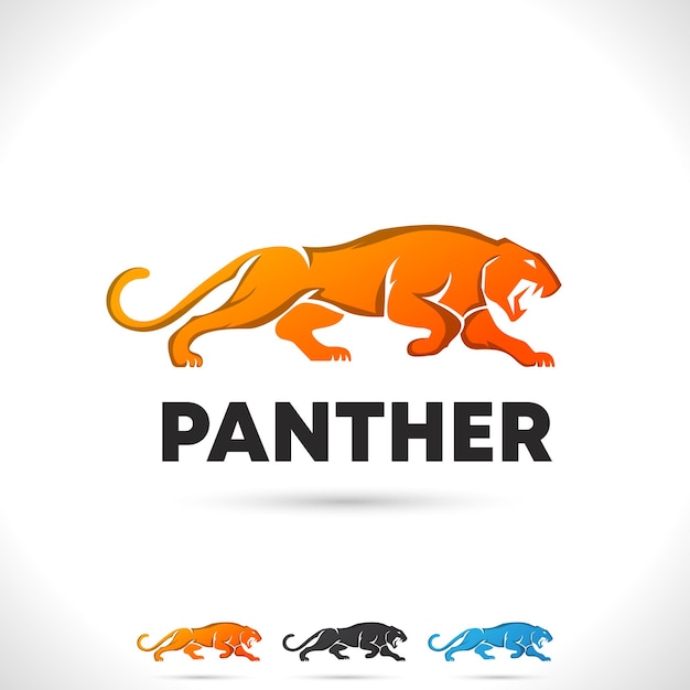 Design de logotipo de pantera Modelo de vetor de logotipo de pantera