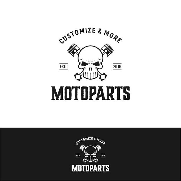 Vetor design de logotipo de peças de motor