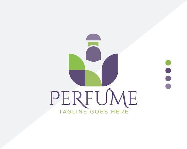 Design de logotipo de perfume de luxo elegante logo floral de beleza de boutique de cosméticos