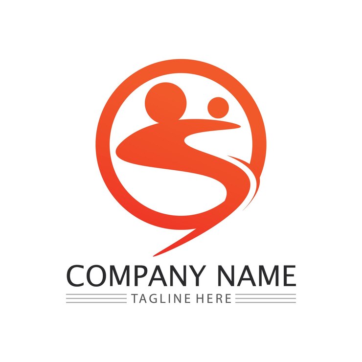Vetor design de logotipo de pessoas abstratas pessoas divertidas pessoas saudáveisesporte pessoas da comunidade ilustração vetorial de símbolo