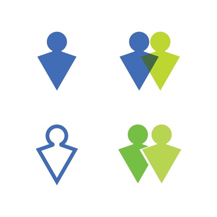 Vetor design de logotipo de pessoas abstratas pessoas divertidas pessoas saudáveisesporte pessoas da comunidade ilustração vetorial de símbolo