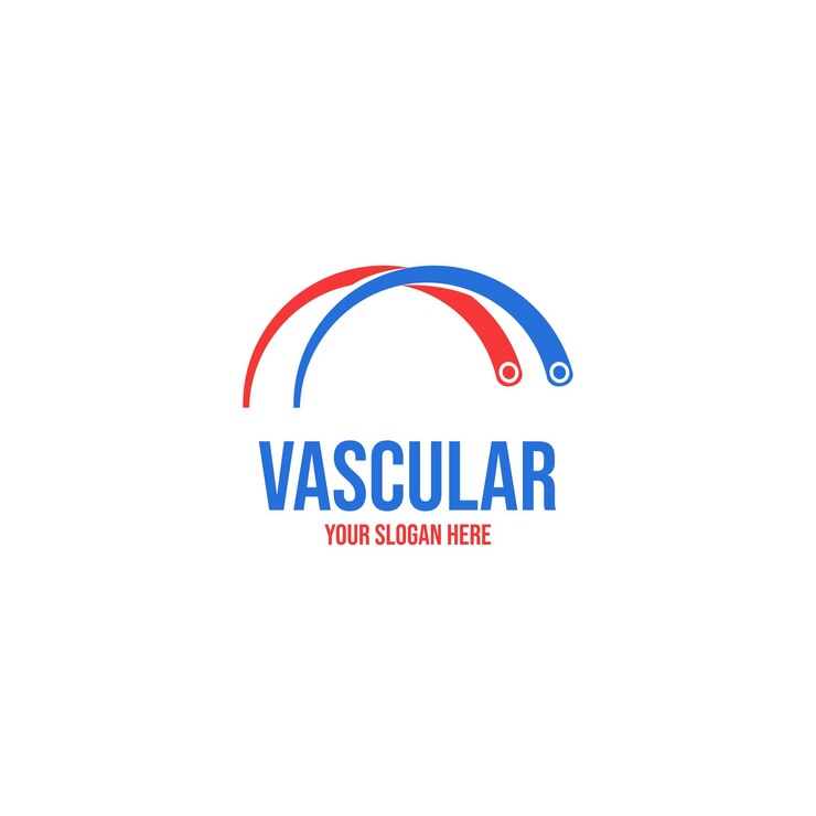 Vetor design de logotipo de ponte vascular com sangue para medicina, farmácia, hospital, clínica, cirurgia, etc.