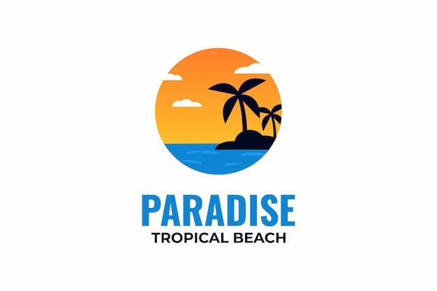 Design de logotipo de praia