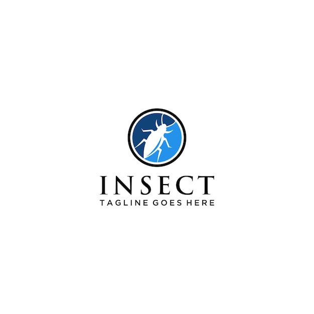 Design de logotipo de proteção de insetos