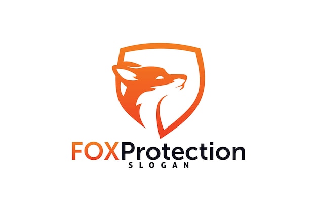 Design de logotipo de raposa de fogo