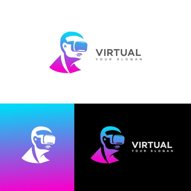 Design de logotipo de realidade virtual
