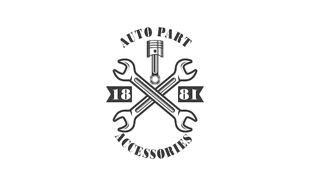 Design de logotipo de reparo de engenharia de serviços mecânicos