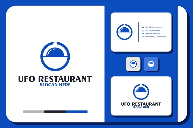 Design de logotipo de restaurante e cartão de visita