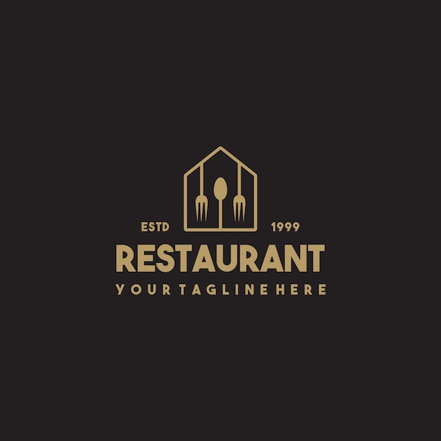 Design de logotipo de restaurante profissional moderno